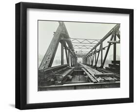 Erection of Emergency Thames Bridge, London, 1942-null-Framed Photographic Print