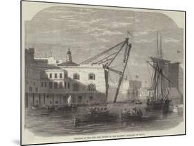 Erection of the New Iron Sheers in Her Majesty's Dockyard at Malta-Edwin Weedon-Mounted Giclee Print