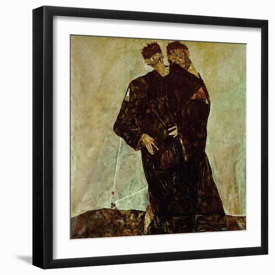 "Eremiten" (Hermits) Egon Schiele and Gustav Klimt-Egon Schiele-Framed Giclee Print