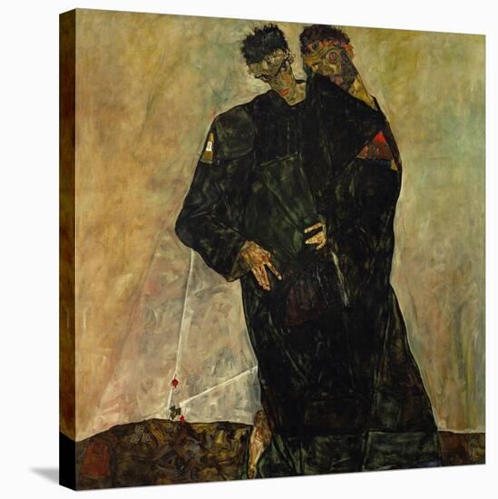 Eremiten (Hermits) Egon Schiele and Gustav Klimt-Egon Schiele-Stretched Canvas