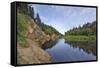 Ergelu (Erglu) Cliffs, River Gauja, Near Cesis, Gauja National Park, Latvia, Baltic States-Gary Cook-Framed Stretched Canvas