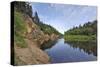 Ergelu (Erglu) Cliffs, River Gauja, Near Cesis, Gauja National Park, Latvia, Baltic States-Gary Cook-Stretched Canvas