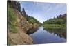 Ergelu (Erglu) Cliffs, River Gauja, Near Cesis, Gauja National Park, Latvia, Baltic States-Gary Cook-Stretched Canvas