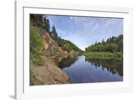 Ergelu (Erglu) Cliffs, River Gauja, Near Cesis, Gauja National Park, Latvia, Baltic States-Gary Cook-Framed Photographic Print