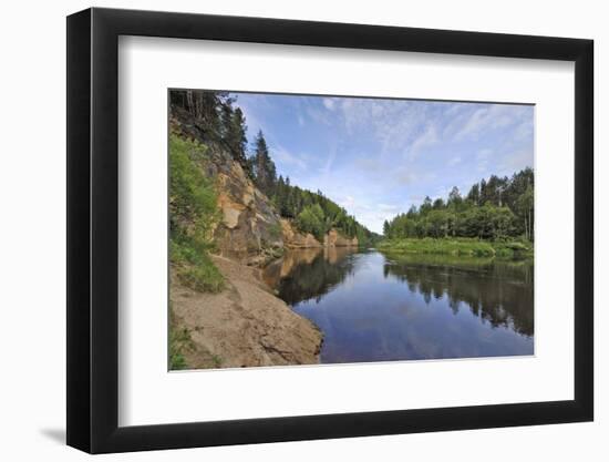Ergelu (Erglu) Cliffs, River Gauja, Near Cesis, Gauja National Park, Latvia, Baltic States-Gary Cook-Framed Photographic Print