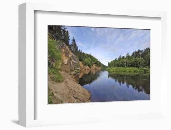 Ergelu (Erglu) Cliffs, River Gauja, Near Cesis, Gauja National Park, Latvia, Baltic States-Gary Cook-Framed Photographic Print