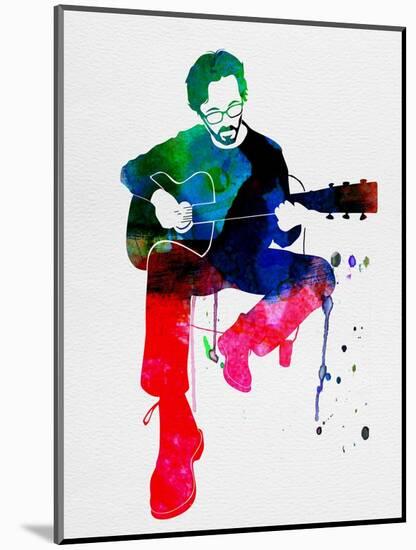 Eric Clapton Watercolor-Lana Feldman-Mounted Art Print