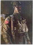 A Lewis Gunner of a Yorkshire Regiment, from British Artists at the Front, Continuation of the…-Eric Henri Kennington-Stretched Canvas