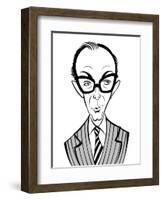 Eric Morecambe - English comedian; caricature-Neale Osborne-Framed Giclee Print