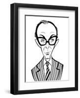 Eric Morecambe - English comedian; caricature-Neale Osborne-Framed Giclee Print