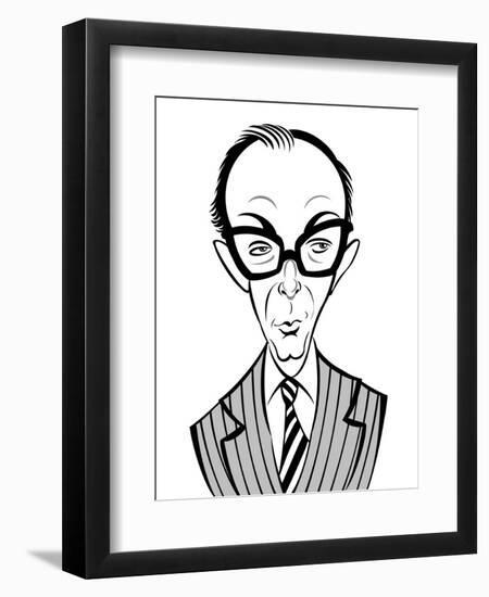 Eric Morecambe - English comedian; caricature-Neale Osborne-Framed Giclee Print