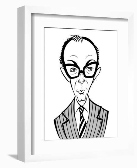 Eric Morecambe - English comedian; caricature-Neale Osborne-Framed Giclee Print