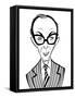 Eric Morecambe, English comedian; caricature-Neale Osborne-Framed Stretched Canvas
