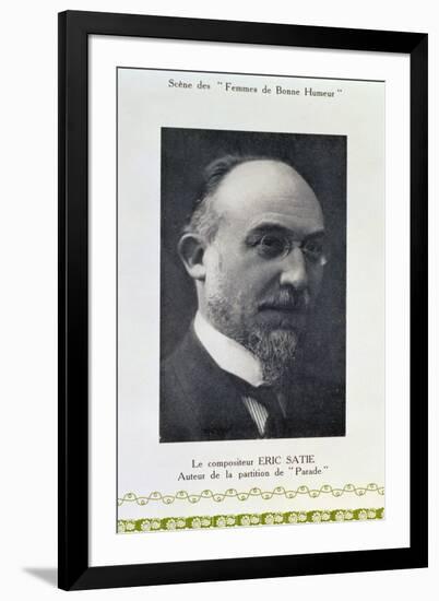 Eric Satie (1866-1925), French Composer, Portrait Photograph (B/W Photo)-French Photographer-Framed Giclee Print