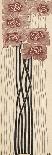 Decorative Art Nouveau Motif of Long-Stemmed Flowers in Brown and Black-Erich Kleinhempel-Laminated Photographic Print