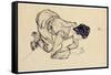 Erich Lederer Drawing on the Floor, 1912-Egon Schiele-Framed Stretched Canvas