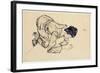 Erich Lederer Drawing on the Floor, 1912-Egon Schiele-Framed Giclee Print