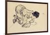 Erich Lederer Drawing on the Floor, 1912-Egon Schiele-Framed Giclee Print