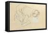 Erich Lederer in Profile, Hand to Head, 1912-Egon Schiele-Framed Stretched Canvas