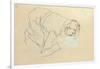 Erich Lederer in Profile, Hand to Head, 1912-Egon Schiele-Framed Giclee Print