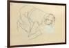 Erich Lederer in Profile, Hand to Head, 1912-Egon Schiele-Framed Giclee Print