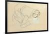 Erich Lederer in Profile, Hand to Head, 1912-Egon Schiele-Framed Giclee Print