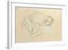 Erich Lederer in Profile, Hand to Head, 1912-Egon Schiele-Framed Giclee Print