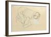 Erich Lederer in Profile, Hand to Head, 1912-Egon Schiele-Framed Giclee Print