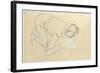 Erich Lederer in Profile, Hand to Head, 1912-Egon Schiele-Framed Giclee Print