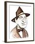 Erich Wolfgang Korngold, Austrian-born composer and conductor, caricature-Neale Osborne-Framed Giclee Print