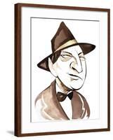 Erich Wolfgang Korngold, Austrian-born composer and conductor, caricature-Neale Osborne-Framed Giclee Print