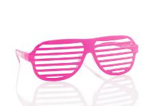 Pink 80'S Slot Glasses Isolated on White-ericlefrancais-Photographic Print