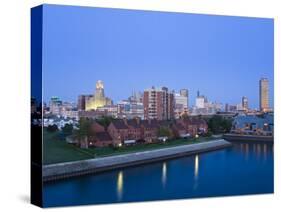 Erie Basin Marina and City Skyline, Buffalo, New York State, USA-Richard Cummins-Stretched Canvas