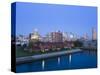 Erie Basin Marina and City Skyline, Buffalo, New York State, USA-Richard Cummins-Stretched Canvas