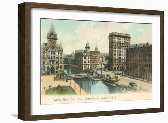 Erie Canal and Opera House, Syracuse, New York-null-Framed Art Print