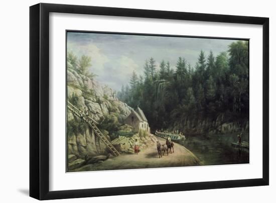 Erie Canal Near Little Falls-William Rickaby Miller-Framed Giclee Print