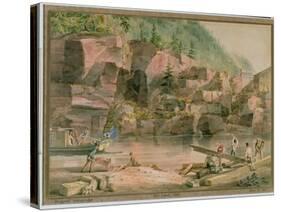 Erie Canal, Ny, 1831-John William Hill-Stretched Canvas