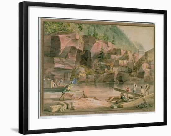 Erie Canal, Ny, 1831-John William Hill-Framed Giclee Print