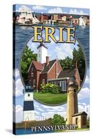 Erie, Pennsylvania - Montage Scenes-Lantern Press-Stretched Canvas