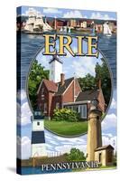 Erie, Pennsylvania - Montage Scenes-Lantern Press-Stretched Canvas
