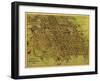 Erie, Pennsylvania - Panoramic Map-Lantern Press-Framed Art Print