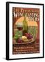 Erie, Pennsylvania - Wine Tasting-Lantern Press-Framed Art Print