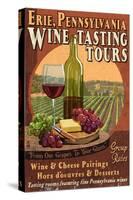 Erie, Pennsylvania - Wine Tasting-Lantern Press-Stretched Canvas