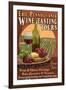 Erie, Pennsylvania - Wine Tasting-Lantern Press-Framed Art Print