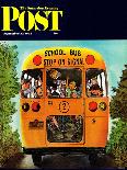 "School Bus," Saturday Evening Post Cover, September 22, 1962-Erik Blegvard-Laminated Giclee Print