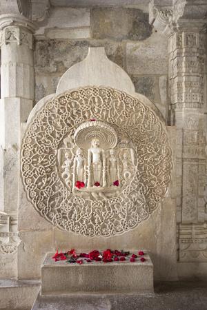 Ornate Marble Carving Of The Famous Jain Temple Ranakpur Located In Rural Rajasthan, India