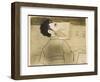 Erik Satie French Composer at the Piano-E. Renaudin-Framed Art Print