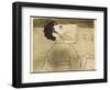 Erik Satie French Composer at the Piano-E. Renaudin-Framed Art Print