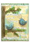 Birds Blue 2-Erin Butson-Framed Art Print