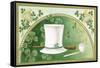 Erin Go Bragh Postcard with Top Hat-David Pollack-Framed Stretched Canvas